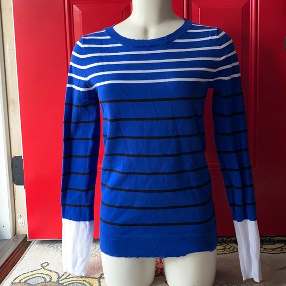 Express crew neck striped lightweight sweater S - Picture 1 of 5